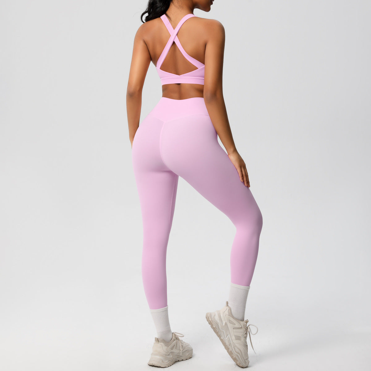 High Support Pilates Bra and Yoga Pants Set