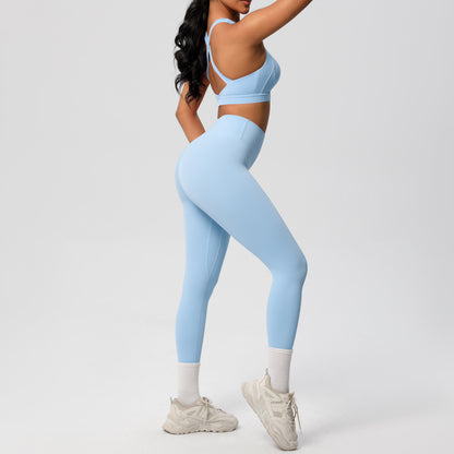 High Support Pilates Bra and Yoga Pants Set