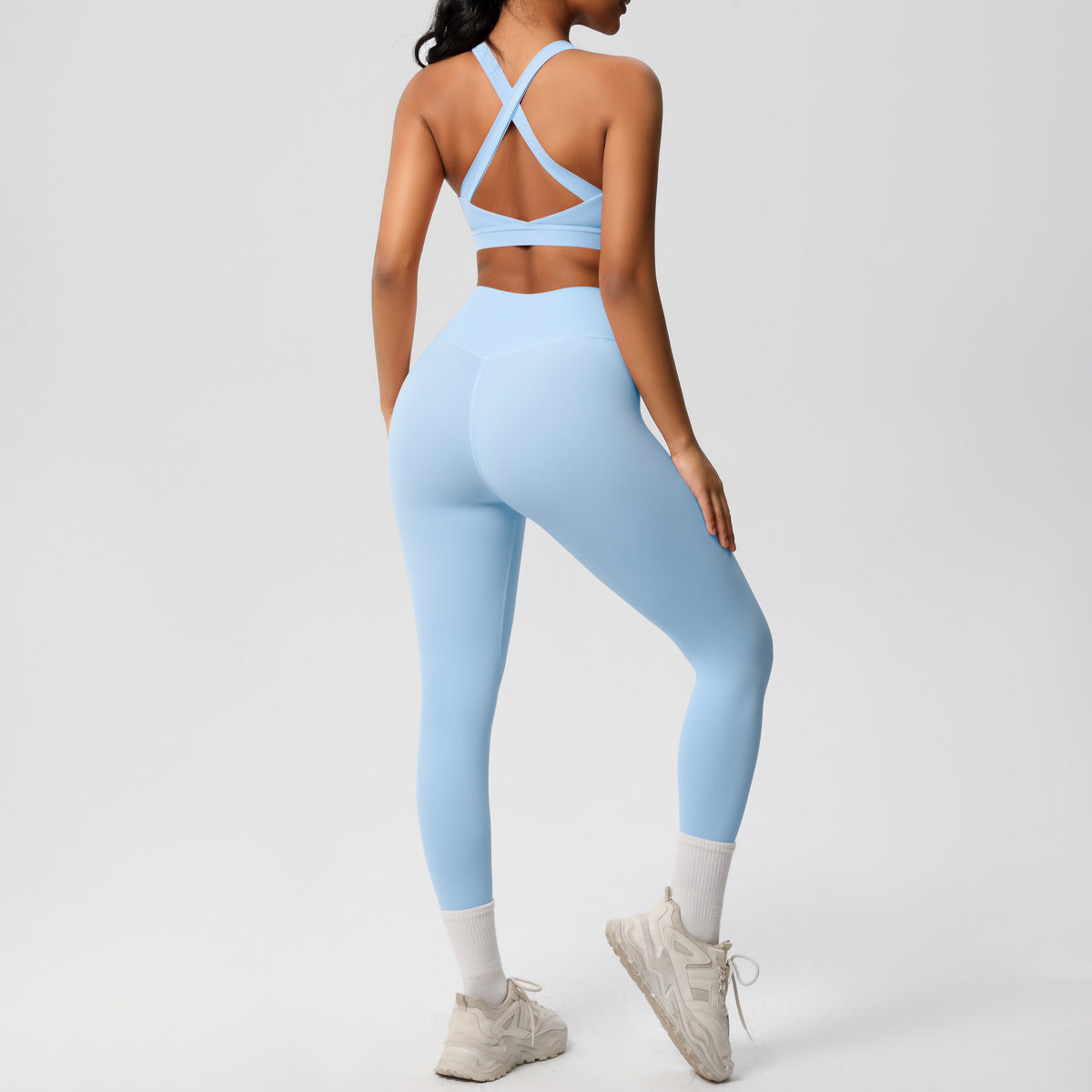 High Support Pilates Bra and Yoga Pants Set