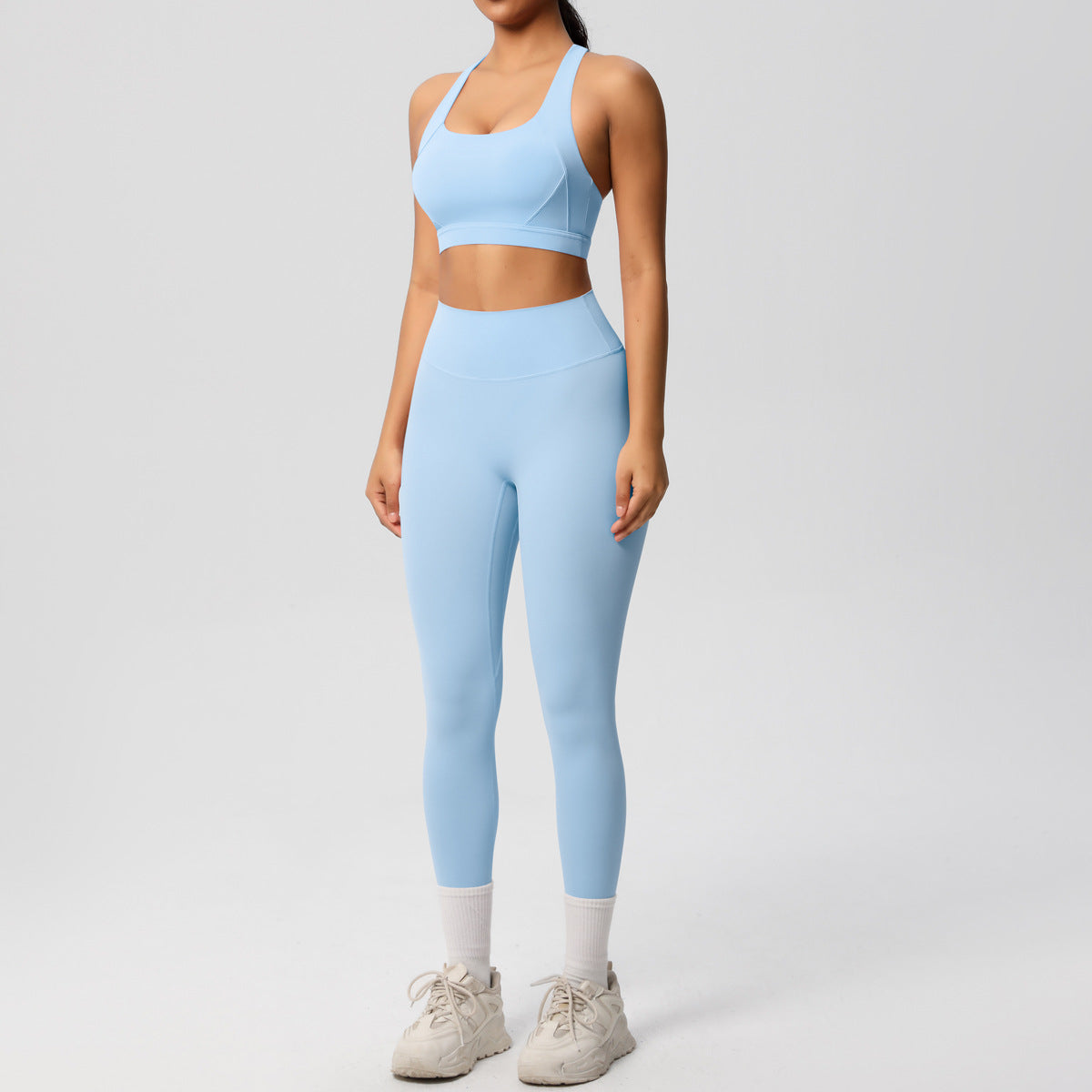 High Support Pilates Bra and Yoga Pants Set