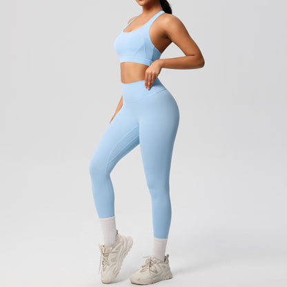 High Support Pilates Bra and Yoga Pants Set