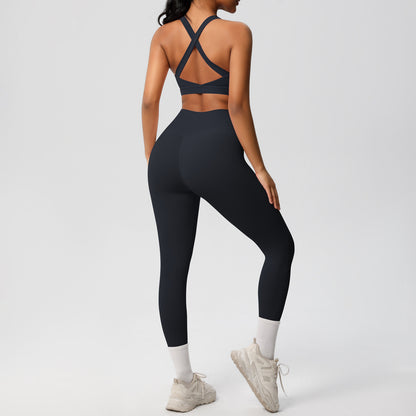 High Support Pilates Bra and Yoga Pants Set