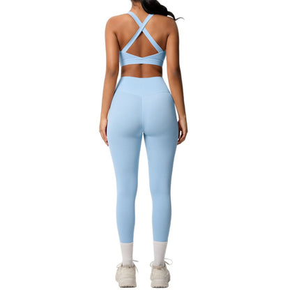 High Support Pilates Bra and Yoga Pants Set